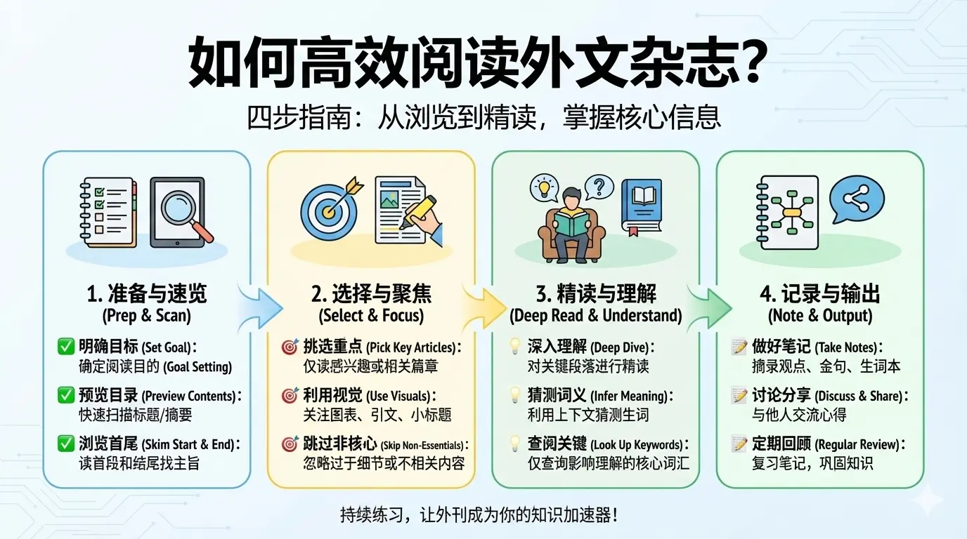 如何高效阅读外文杂志？-外刊兽-英语杂志电子版PDF下载网站